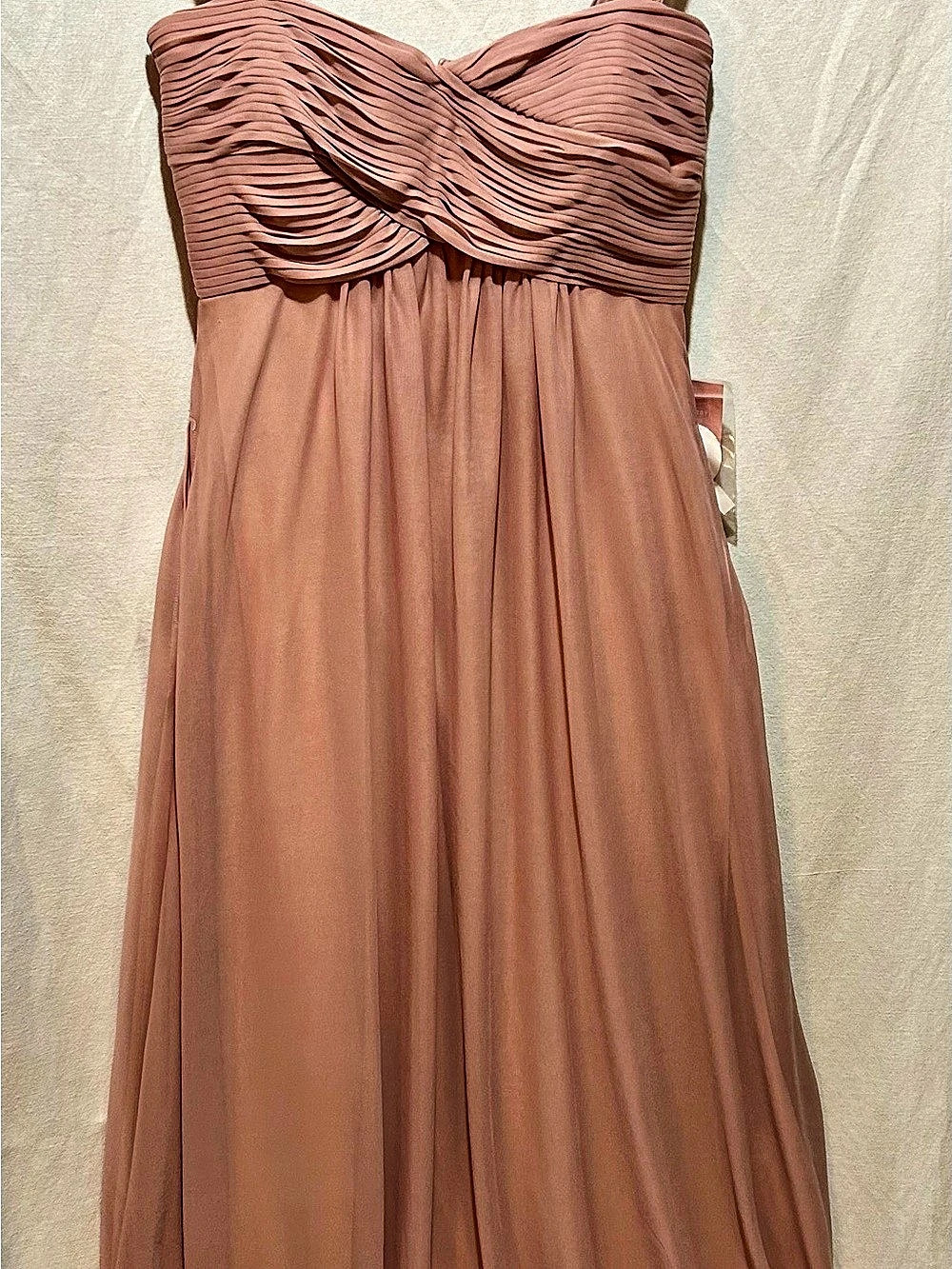 Birdy Grey Maria Dress Rose Quartz Dusty Rose Bridesmaid Chiffon Maxi NWT M